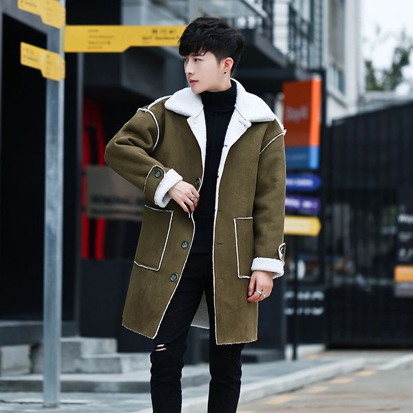 warm korean style wool blend mens coat long sleeve turn down collar men jacketsolidpockets korean male fashion coat, Black
warm korean style wool blend mens coat long sleeve turn down collar men jacketsolidpockets korean male fashion coat, Black
