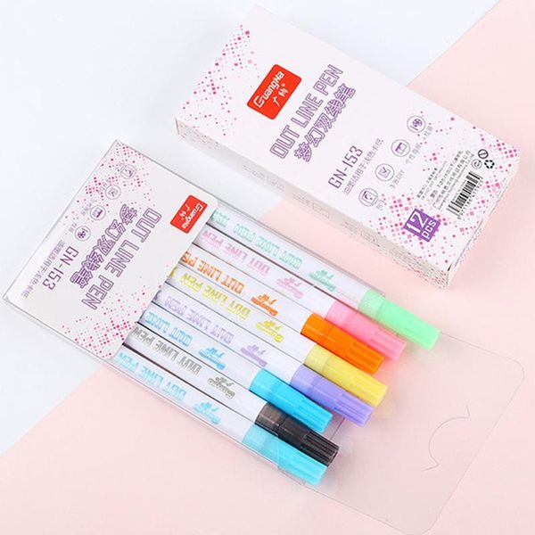 double line pen gift card writing and drawing double line outline pen 8 color handwriting
double line pen gift card writing and drawing double line outline pen 8 color handwriting