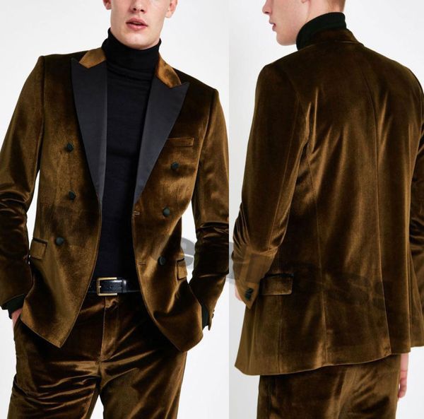 brown velvet peaked lapel men's suit slim fit wedding tuxedo formal groom prom dinner leisure blazer 2 pieces (jacket+pants), Black;gray
brown velvet peaked lapel men's suit slim fit wedding tuxedo formal groom prom dinner leisure blazer 2 pieces (jacket+pants), Black;gray