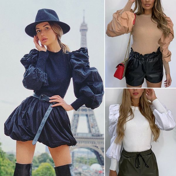women elegant puff sleeve slim blouses pullover skinny wraps casual shirts ladies office party club blouse blusas, White
women elegant puff sleeve slim blouses pullover skinny wraps casual shirts ladies office party club blouse blusas, White
