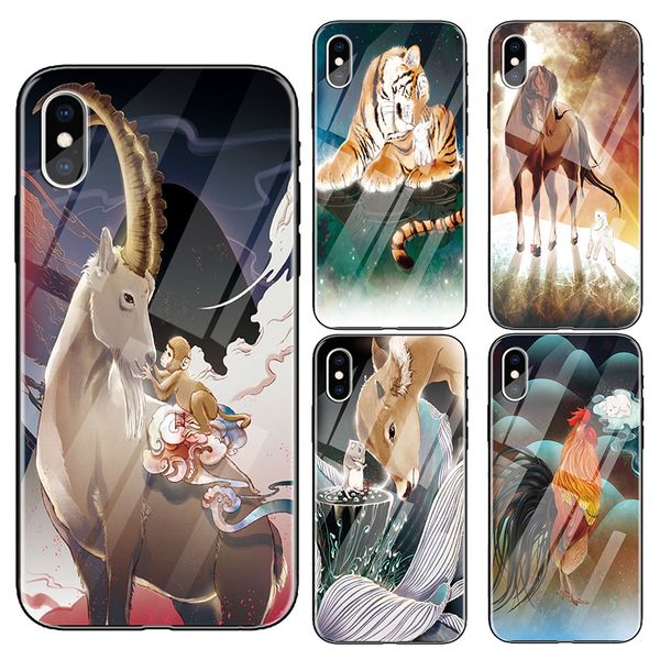 for iphone xs max xr phone case creative cartoon zodiac animal 6 7 8 x plus tempered glass soft edge cell phone cases
for iphone xs max xr phone case creative cartoon zodiac animal 6 7 8 x plus tempered glass soft edge cell phone cases