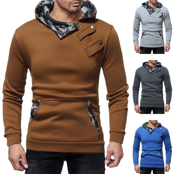 sweatshirts men men's fashion camouflage hat button-down long sleeve casual trim hoodie, Black
sweatshirts men men's fashion camouflage hat button-down long sleeve casual trim hoodie, Black