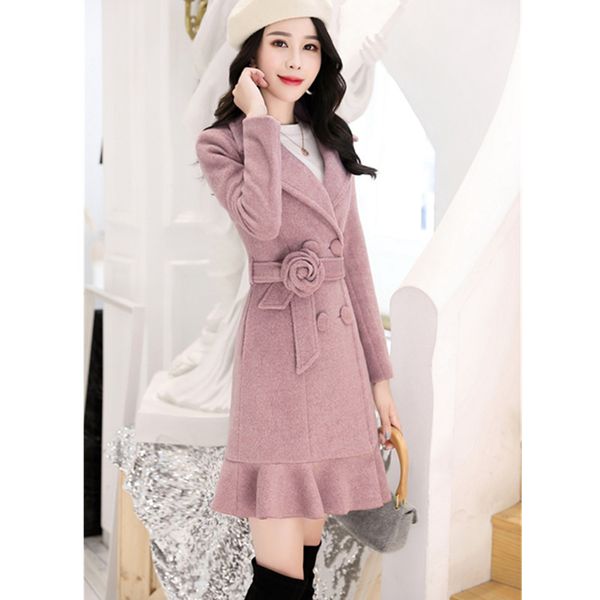 woolen coats for women overcoat 2019 autumn winter new arrival solid pink blue red simple long sleeve outerwear ruffle hem coat, Black
woolen coats for women overcoat 2019 autumn winter new arrival solid pink blue red simple long sleeve outerwear ruffle hem coat, Black