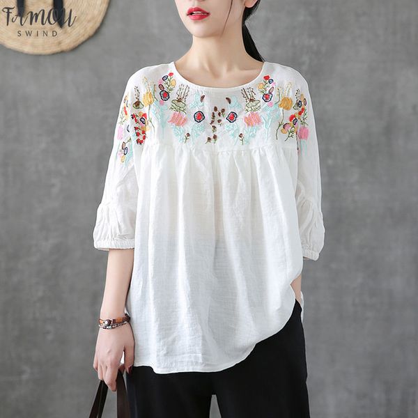 blouse women plus size tunic cotton ladies casual embroidery vintage loose o neck white batwing sleeve blusa feminina
blouse women plus size tunic cotton ladies casual embroidery vintage loose o neck white batwing sleeve blusa feminina