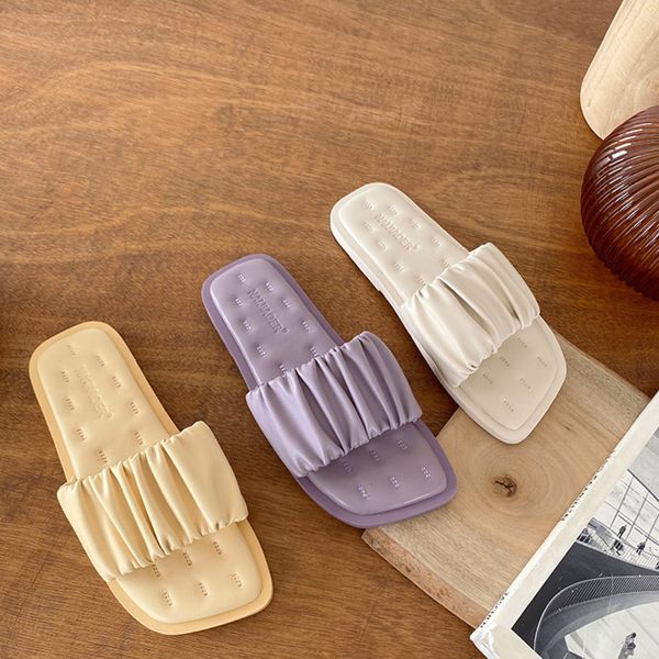 2020 summer women home slippers flat pleated designers leather casual sandal fashion woman beach dress slides shoes yellow, Black
2020 summer women home slippers flat pleated designers leather casual sandal fashion woman beach dress slides shoes yellow, Black