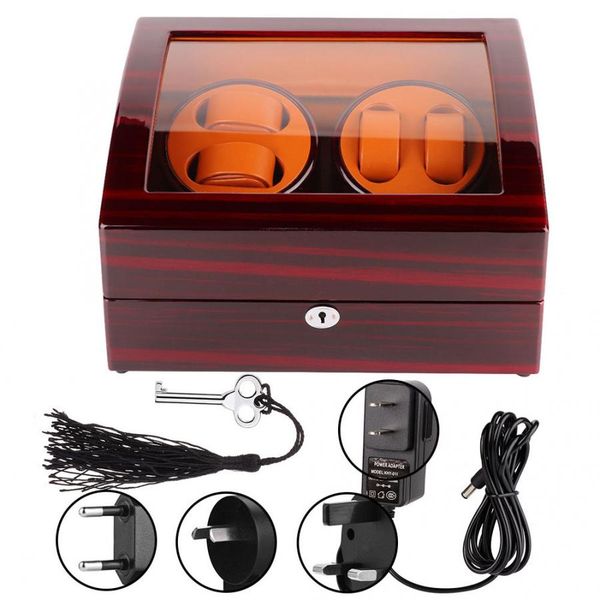 4slot automatic watch winder case mechanical wristwatch rotate box 100-240v us eu au uk plug watch display winder, Black;blue
4slot automatic watch winder case mechanical wristwatch rotate box 100-240v us eu au uk plug watch display winder, Black;blue