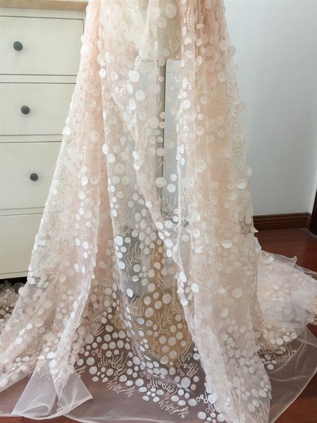 flesh pink round three-dimensional chiffon sequin patch mesh embroidery lace fabric dress wedding dress fabric, Black;white
flesh pink round three-dimensional chiffon sequin patch mesh embroidery lace fabric dress wedding dress fabric, Black;white