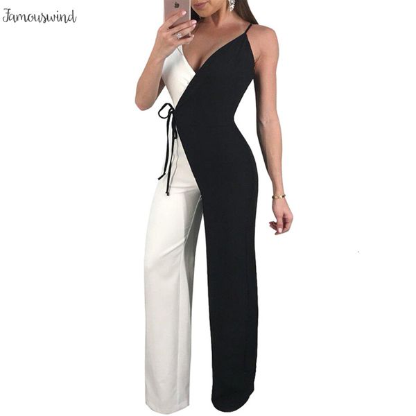 women wide leg jumpsuits sashes overall spaghetti strap double color jumpsuit romper casual womens overalls plus size s xxl, Black;white
women wide leg jumpsuits sashes overall spaghetti strap double color jumpsuit romper casual womens overalls plus size s xxl, Black;white