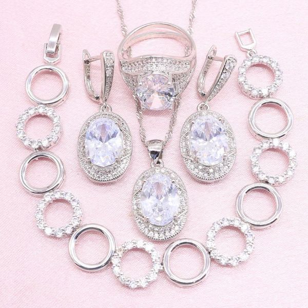 luxurious 925 silver jewelry sets for women white cubic zirconia earrings necklace pendant ring bracelet christmas gift
luxurious 925 silver jewelry sets for women white cubic zirconia earrings necklace pendant ring bracelet christmas gift