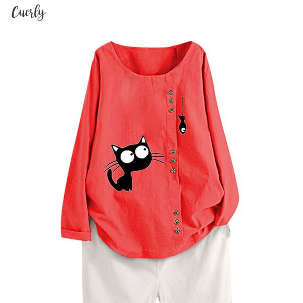 women plus size 5xl blouse linen blouse casual cartoon print cat long sleeve tunic shirt blusas mujer de moda 2020, White
women plus size 5xl blouse linen blouse casual cartoon print cat long sleeve tunic shirt blusas mujer de moda 2020, White