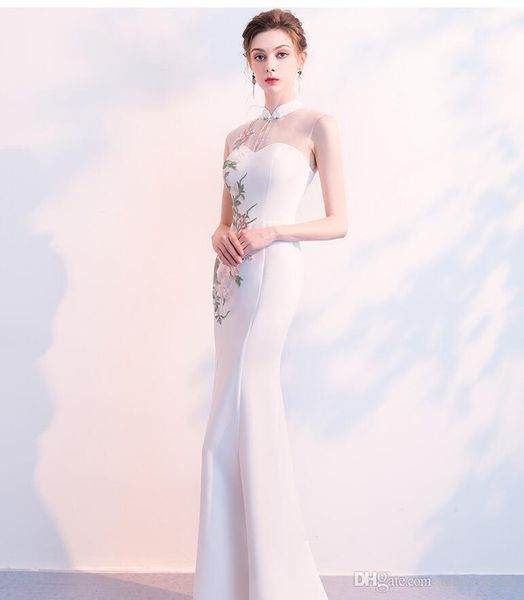2019 white bridesmaid dresses v neck high side split maid of honor wedding guest dress robes formal dress, Black;gray
2019 white bridesmaid dresses v neck high side split maid of honor wedding guest dress robes formal dress, Black;gray