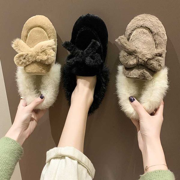 new winter women's flat shoes wild peas shoes female warm comfortable bow casual cotton plush fur thick u12-85, Black
new winter women's flat shoes wild peas shoes female warm comfortable bow casual cotton plush fur thick u12-85, Black