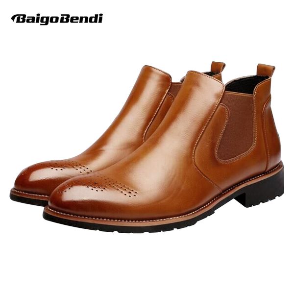 mens leather formal dress business oxford brogue wingtip ankle boots chukka shoes, Black
mens leather formal dress business oxford brogue wingtip ankle boots chukka shoes, Black
