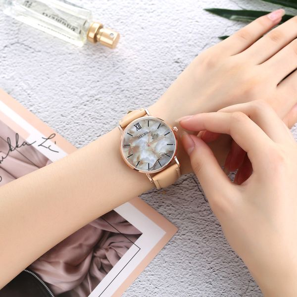 meibo brand fashion rose gold creative marble wrist watch casual women leather strap quartz watches clock, Slivery;brown
meibo brand fashion rose gold creative marble wrist watch casual women leather strap quartz watches clock, Slivery;brown