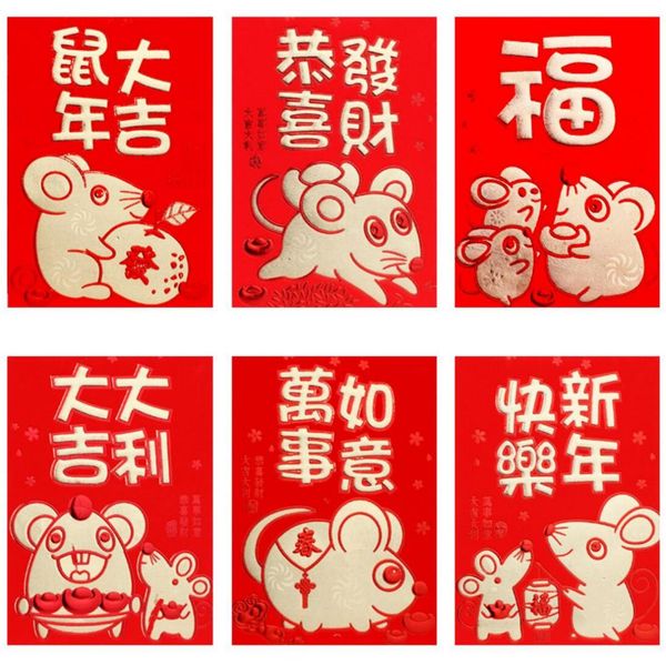 thick paper 3d words patterns cartoon rat red packet 2020 chinese new year red envelope 6 packs 36 pcs
thick paper 3d words patterns cartoon rat red packet 2020 chinese new year red envelope 6 packs 36 pcs