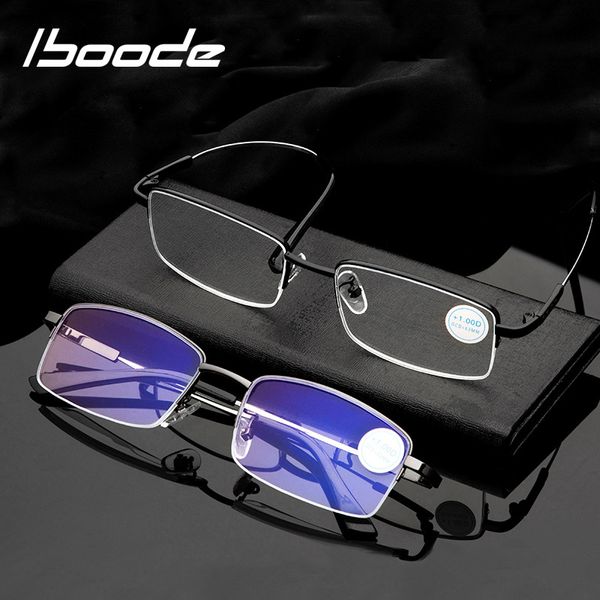 iboode ultralight metal titanium reading glasses anti blue ray uv protect presbyopic glasses for presbyopia half frame men women, White;black
iboode ultralight metal titanium reading glasses anti blue ray uv protect presbyopic glasses for presbyopia half frame men women, White;black
