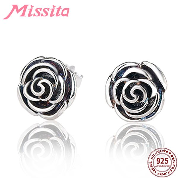 missita 100% 925 sterling silver rose retro earrings for women brand silver jewelry wedding stud earrings sell, Golden;silver
missita 100% 925 sterling silver rose retro earrings for women brand silver jewelry wedding stud earrings sell, Golden;silver