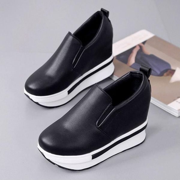 new increased solid color ladies white low shoes simple wild non-slip wear-resistant muffin low to help casual shoes, Black
new increased solid color ladies white low shoes simple wild non-slip wear-resistant muffin low to help casual shoes, Black