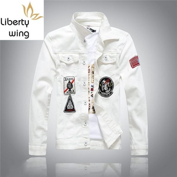 mens autumn denim jacket new korean fashion casual streetwear slim pattern cotton comfort jaqueta classic white campera hombre, Black;brown 
mens autumn denim jacket new korean fashion casual streetwear slim pattern cotton comfort jaqueta classic white campera hombre, Black;brown