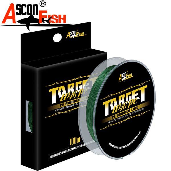 ascon fish 16 strands 100m braided fishing line 16 braids pe multifilament line super strong thread for carp fishing accessories
ascon fish 16 strands 100m braided fishing line 16 braids pe multifilament line super strong thread for carp fishing accessories