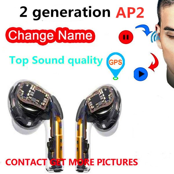 wireless bluetooth headphones gen2 air 2 earbuds in-ear earphones pods siri touching control button with gps rename for ios android
wireless bluetooth headphones gen2 air 2 earbuds in-ear earphones pods siri touching control button with gps rename for ios android