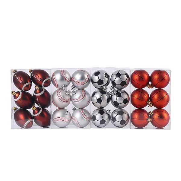 4styles 6cm christmas ball plastic xmas tree decoration pendant rugby basketball football baseball for christmas tree ornament fa3005
4styles 6cm christmas ball plastic xmas tree decoration pendant rugby basketball football baseball for christmas tree ornament fa3005