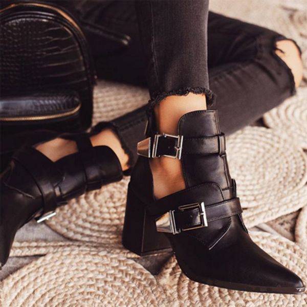 2019 autumn new trending women western chunky high heels ankle boots spring designer boots leather cowboy plus size shoes, Black
2019 autumn new trending women western chunky high heels ankle boots spring designer boots leather cowboy plus size shoes, Black