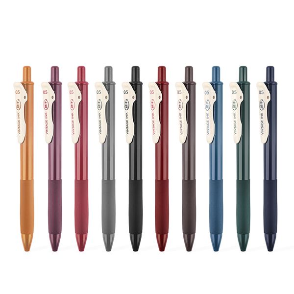 10 color retro color gel pen set 0.5mm signature pen for office students quick-drying large capacity full needle tube
10 color retro color gel pen set 0.5mm signature pen for office students quick-drying large capacity full needle tube