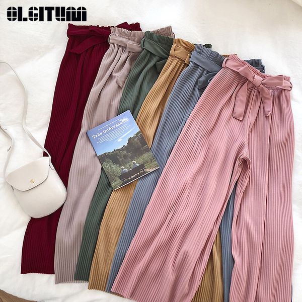 new 2019 korean women wide leg pants loose high waist solid pants casual vertical soft pleated pant trousers femme, Black;white
new 2019 korean women wide leg pants loose high waist solid pants casual vertical soft pleated pant trousers femme, Black;white