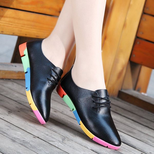 new women casual loafers flats shoes lace-up pu platform shoes female spring autumn walking plus size, Black
new women casual loafers flats shoes lace-up pu platform shoes female spring autumn walking plus size, Black