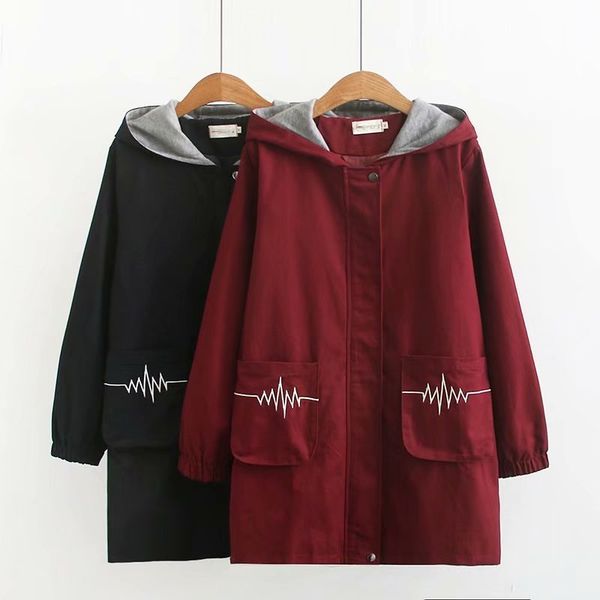 plus size 4xl women windbreaker coat 2020 spring autumn jacket loose embroidery pocket cotton hooded overcoat casual female, Tan;black
plus size 4xl women windbreaker coat 2020 spring autumn jacket loose embroidery pocket cotton hooded overcoat casual female, Tan;black