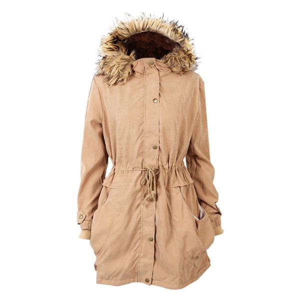 women's winter jacket liner casual coat overcoat hooded thickening warm cotton coat medium-long jacket fur coats(khaki, Black
women's winter jacket liner casual coat overcoat hooded thickening warm cotton coat medium-long jacket fur coats(khaki, Black
