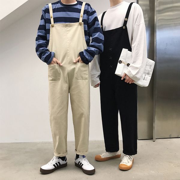 super handsome couple overalls korean ankle-lenght pants women and men casual loose jumpsuits, Black
super handsome couple overalls korean ankle-lenght pants women and men casual loose jumpsuits, Black