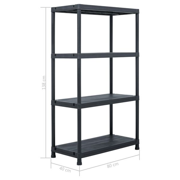 storage shelves 2 pcs black 200 kg 80x40x138 cm plastic industrial metal detectors
storage shelves 2 pcs black 200 kg 80x40x138 cm plastic industrial metal detectors