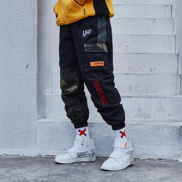 2019 camouflage patchwork side pocket cargo harem pants mens casual jogger streetwear hip hop 2018 streetwear trousers male, Black
2019 camouflage patchwork side pocket cargo harem pants mens casual jogger streetwear hip hop 2018 streetwear trousers male, Black