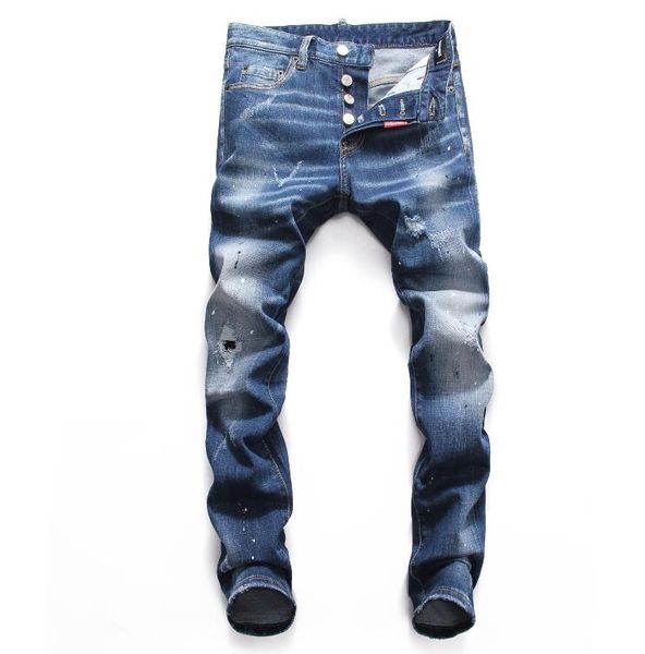New 2019 men ripped denim tearing jean navy cotton fa hion tight pring autumn men 039 pant a8034
New 2019 men ripped denim tearing jean navy cotton fa hion tight pring autumn men 039 pant a8034