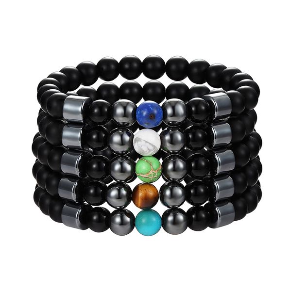 fashion black matted stone bead bracelet turquoise hematite bracelet for women men jewelry
fashion black matted stone bead bracelet turquoise hematite bracelet for women men jewelry
