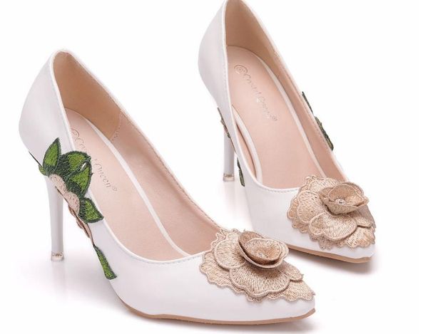 women's shoes in spring and autumn high fine heel pointed end flower @asd372, Black
women's shoes in spring and autumn high fine heel pointed end flower @asd372, Black