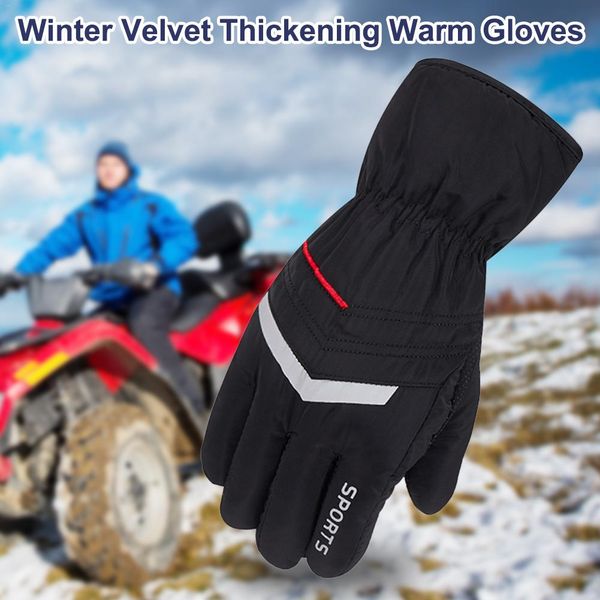a pair of night reflective driving winter warm gloves windproof splash-proof riding mittens
a pair of night reflective driving winter warm gloves windproof splash-proof riding mittens