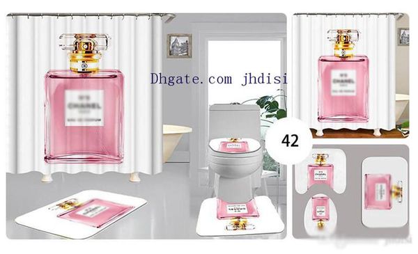 white simple perfume bottle curtain modern europe and america in vogue toilet set non-slip bathroom carpet shower curtain
white simple perfume bottle curtain modern europe and america in vogue toilet set non-slip bathroom carpet shower curtain
