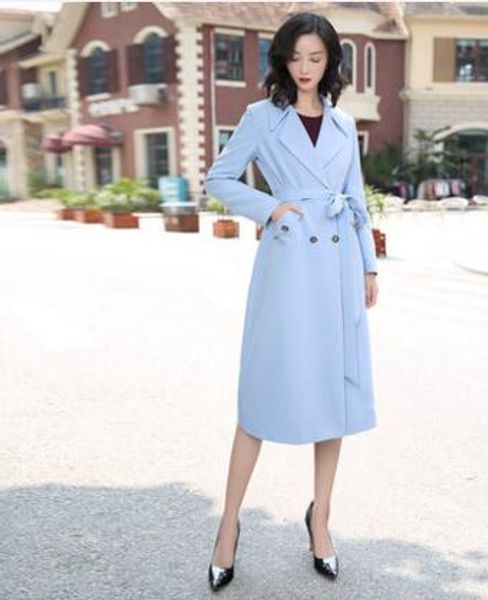 2019 autumn new arrival women's double-breasted light blue x-long trench coats female outerwear coats s-3xl, Tan;black
2019 autumn new arrival women's double-breasted light blue x-long trench coats female outerwear coats s-3xl, Tan;black