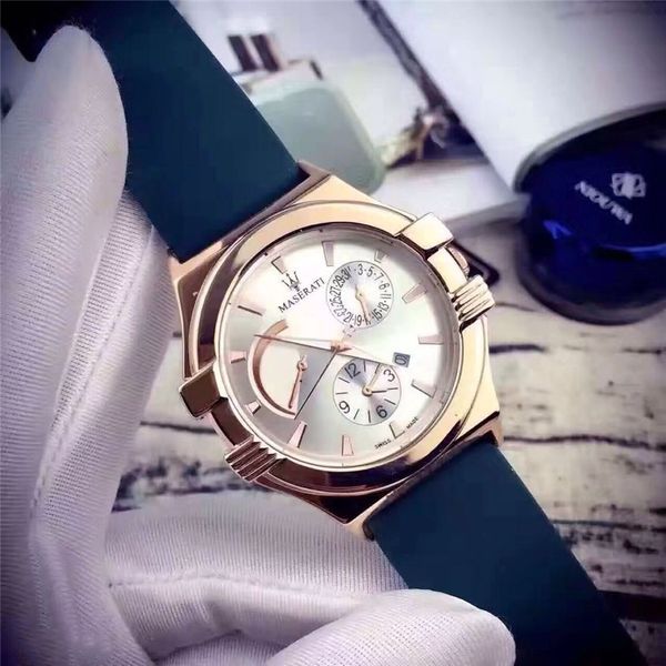 Italy Brand Maserati Fake Sub Dials Male Fashion Watches Elegant Silicone Band Movement Waterproof Clock Quartz Watches Best Gift
Italy Brand Maserati Fake Sub Dials Male Fashion Watches Elegant Silicone Band Movement Waterproof Clock Quartz Watches Best Gift