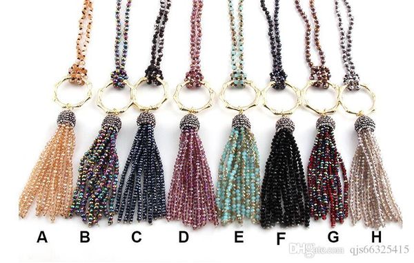 fashio artisan jewelry halsband 4mm mini glass knotted crystal tassel punk necklaces for wom, Silver
fashio artisan jewelry halsband 4mm mini glass knotted crystal tassel punk necklaces for wom, Silver