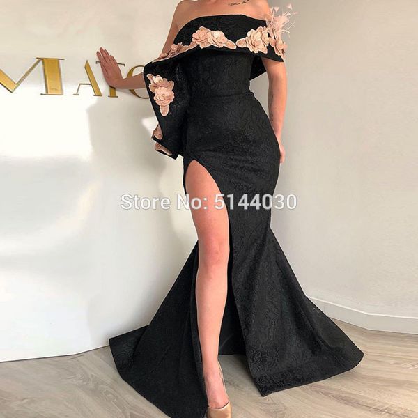 black off the shoulder arabic muslim evening dresses high slit mermaid prom party gowns vestido de noiva, White;black
black off the shoulder arabic muslim evening dresses high slit mermaid prom party gowns vestido de noiva, White;black