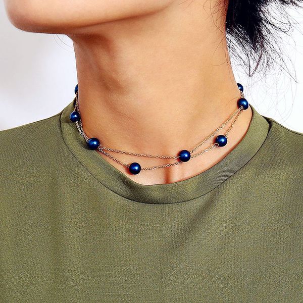 vintage imitation pearls choker necklaces for women gold color chains neck collares short clavicle necklace party jewelry a0028, Silver
vintage imitation pearls choker necklaces for women gold color chains neck collares short clavicle necklace party jewelry a0028, Silver