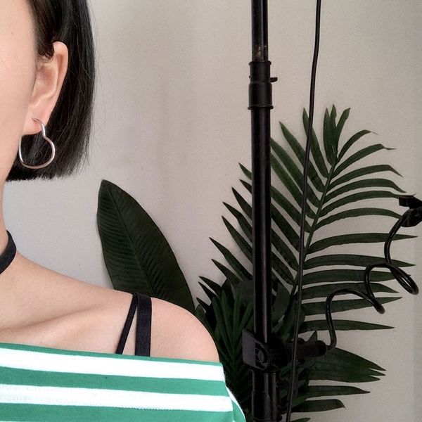 maxi simple stainless steel love baita tide punk heart earrings fashion atyle suitable for a variaty of clothing in office and party, Silver
maxi simple stainless steel love baita tide punk heart earrings fashion atyle suitable for a variaty of clothing in office and party, Silver