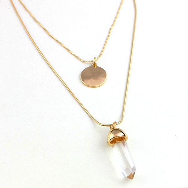 crystal bullet pendant necklace for women summer multilayer necklaces & pendants boho jewelry sne160053, Silver
crystal bullet pendant necklace for women summer multilayer necklaces & pendants boho jewelry sne160053, Silver
