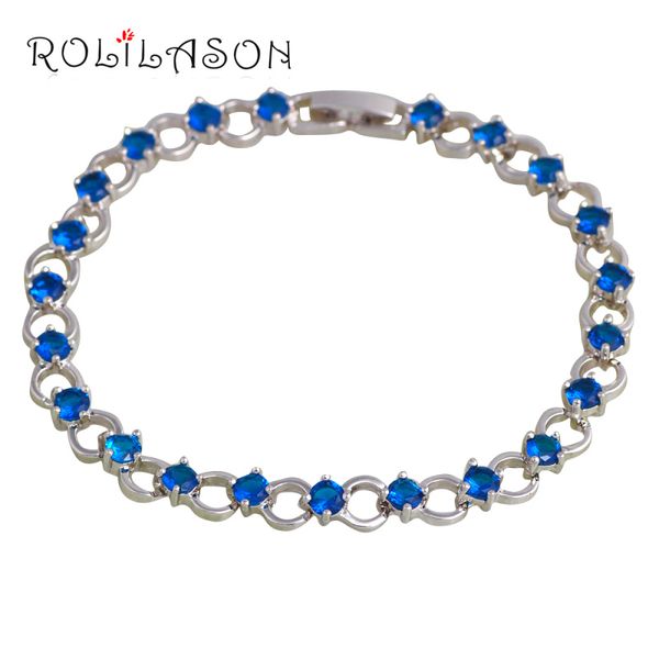rolilason navy blue crystal bracelets for women round design silver romatic wedding fashion jewelry tbs1095, Golden;silver
rolilason navy blue crystal bracelets for women round design silver romatic wedding fashion jewelry tbs1095, Golden;silver