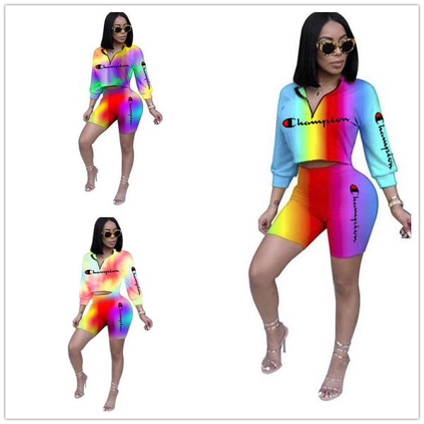 Gradient color champion print ummer track uit women hort leeve v neck t hirt and hort pant 2 piece et ca ual port uit 2xl b3184
Gradient color champion print ummer track uit women hort leeve v neck t hirt and hort pant 2 piece et ca ual port uit 2xl b3184