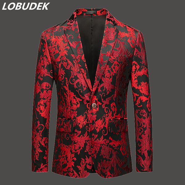 men's suits & blazers england style wedding suit jackets men red jacquard autumn fashion slim fit embroidery coat stage prom clothing, White;black
men's suits & blazers england style wedding suit jackets men red jacquard autumn fashion slim fit embroidery coat stage prom clothing, White;black